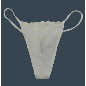 SKIMS Kim Kardashian Fits Everybody Lace String Thong Panty Marble White Size 3X